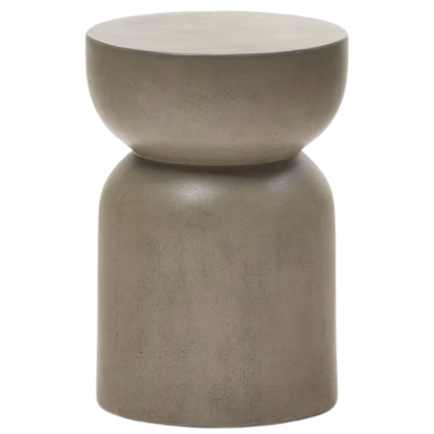 Kave Home Šedý cementový zahradní stolek Garbet 32 cm