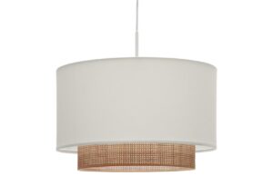 Bílé stínidlo Kave Home Erna 40 cm