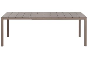 Nardi Šedohnědý hliníkový rozkládací zahradní stůl Rio 140/210 x 85 cm