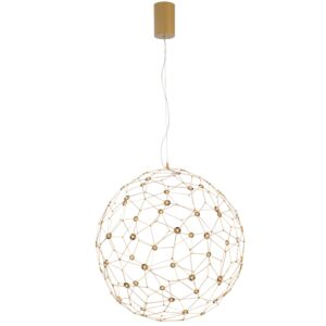 Zlaté kovové závěsné LED světlo Nova Luce Sole 60 cm