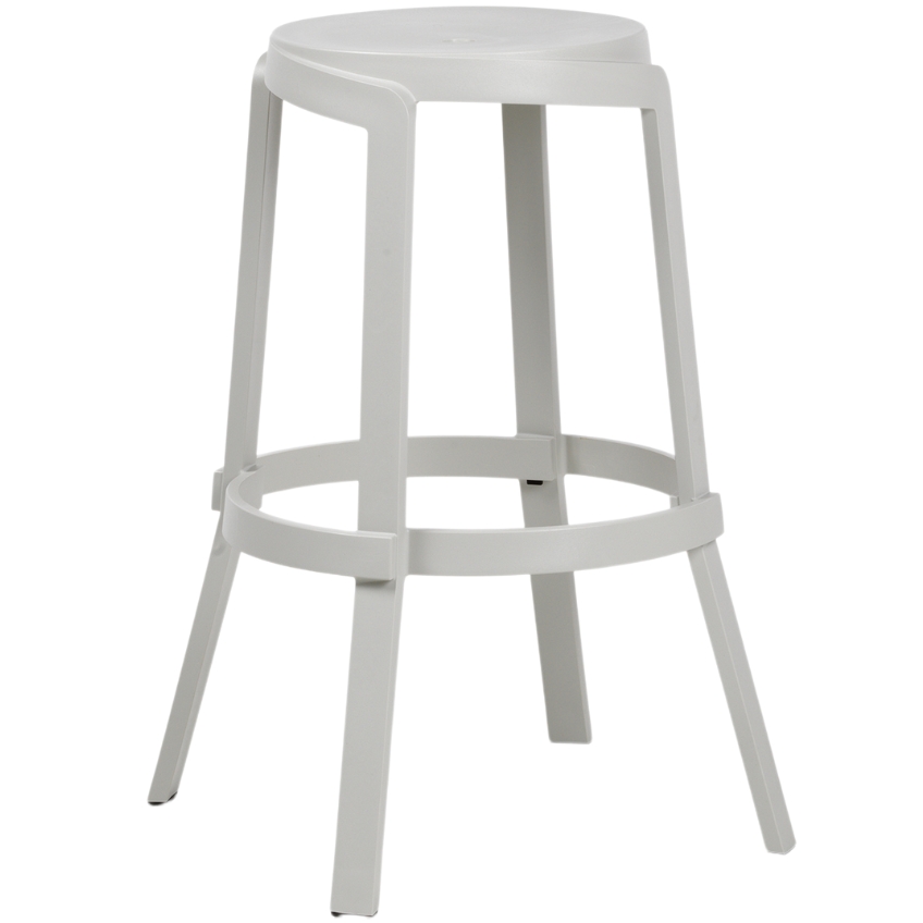 Nardi Bílá plastová zahradní barová židle Stack Maxi 77 cm