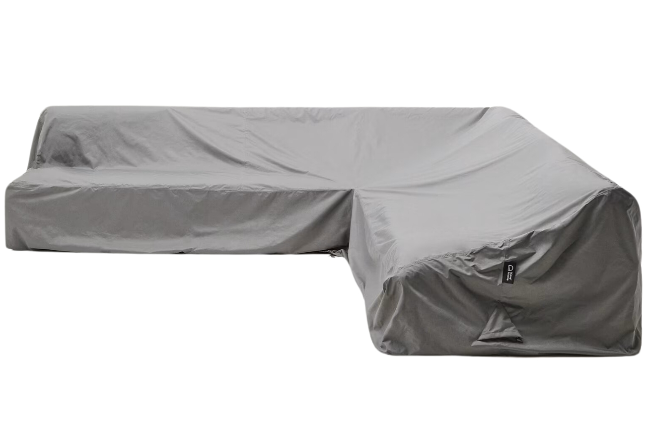 Kave Home Šedý ochranný obal na zahradní rohovou pohovku Iria 330 x 330 cm