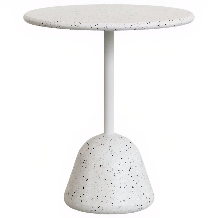 Kave Home Bílý terrazzo zahradní stůl Saura 70 cm