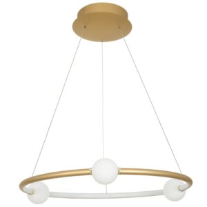 Zlaté závěsné LED světlo Nova Luce Celia 64 cm