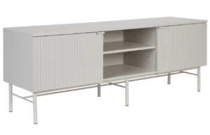 White Label Šedý TV stolek WLL CAYO 155 x 40 cm