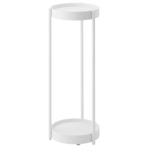 Bílý kovový stojan na květiny Yamazaki Tower 70 cm