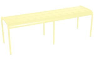 Citronově žlutá kovová lavice Fermob Luxembourg 145 cm