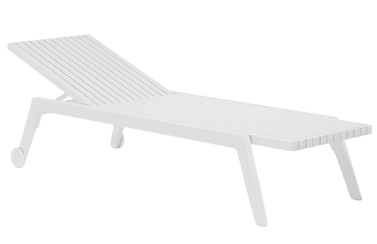VONDOM Bílé plastové zahradní lehátko SPRITZ