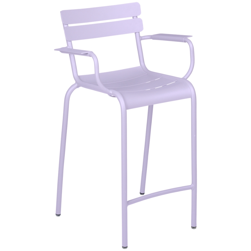 Fialová kovová barová židle Fermob Luxembourg 70 cm