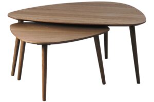 Unique Furniture Set dvou tmavých dubových konferenčních stolků Adda 70 x 100/52