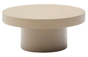 Kave Home Béžový cementový zahradní stolek Aiguablava 66 cm