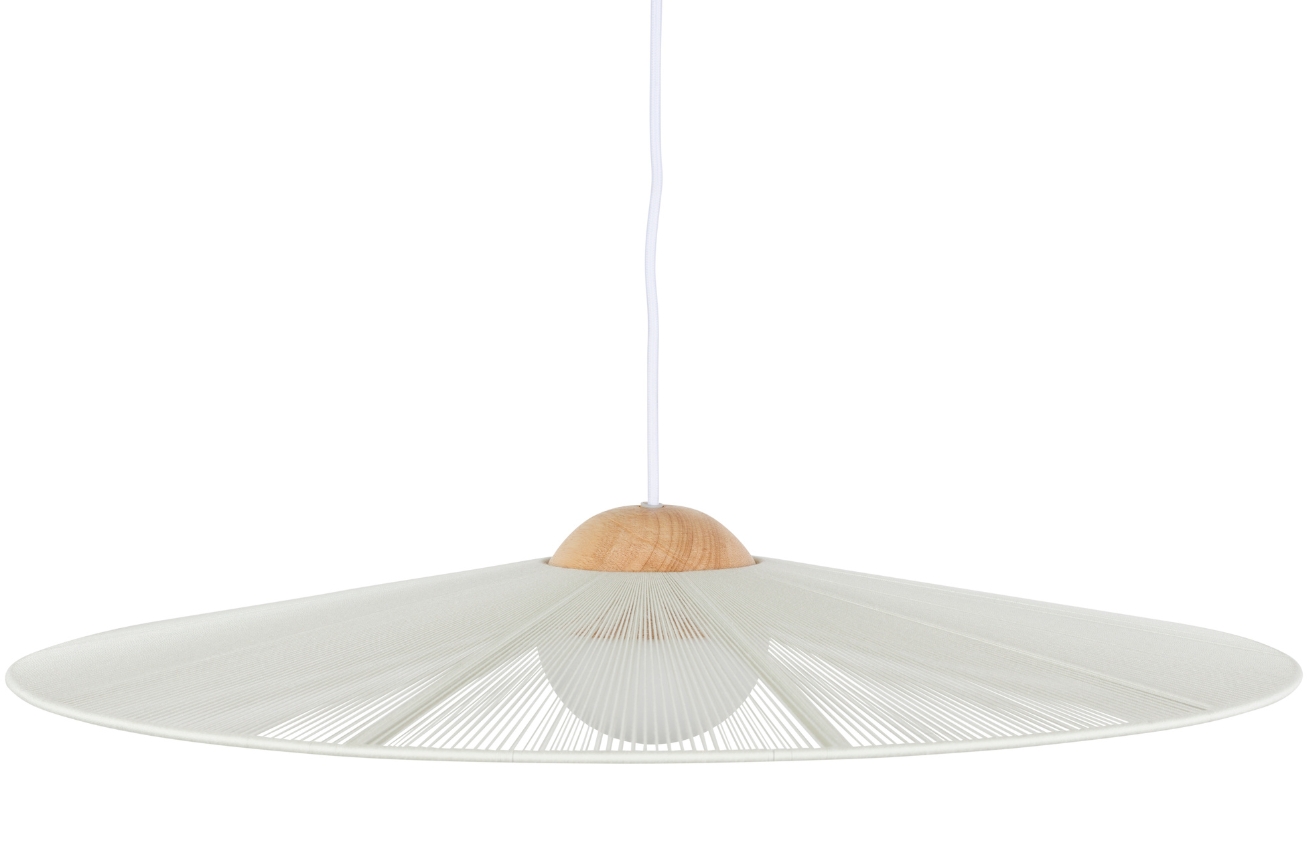 Zuiver Bílé bavlněné závěsné světlo BELLE ⌀80 cm