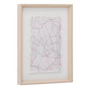 Bílý abstraktní obraz Kave Home Durkan 40 x 30 cm