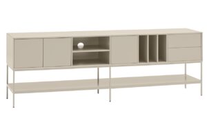 Krémový TV stolek Teulat Platt 220 x 45 cm