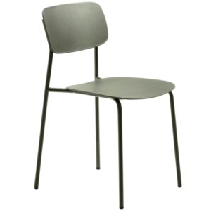 Unique Furniture Zelená plastová jídelní židle Kirkland