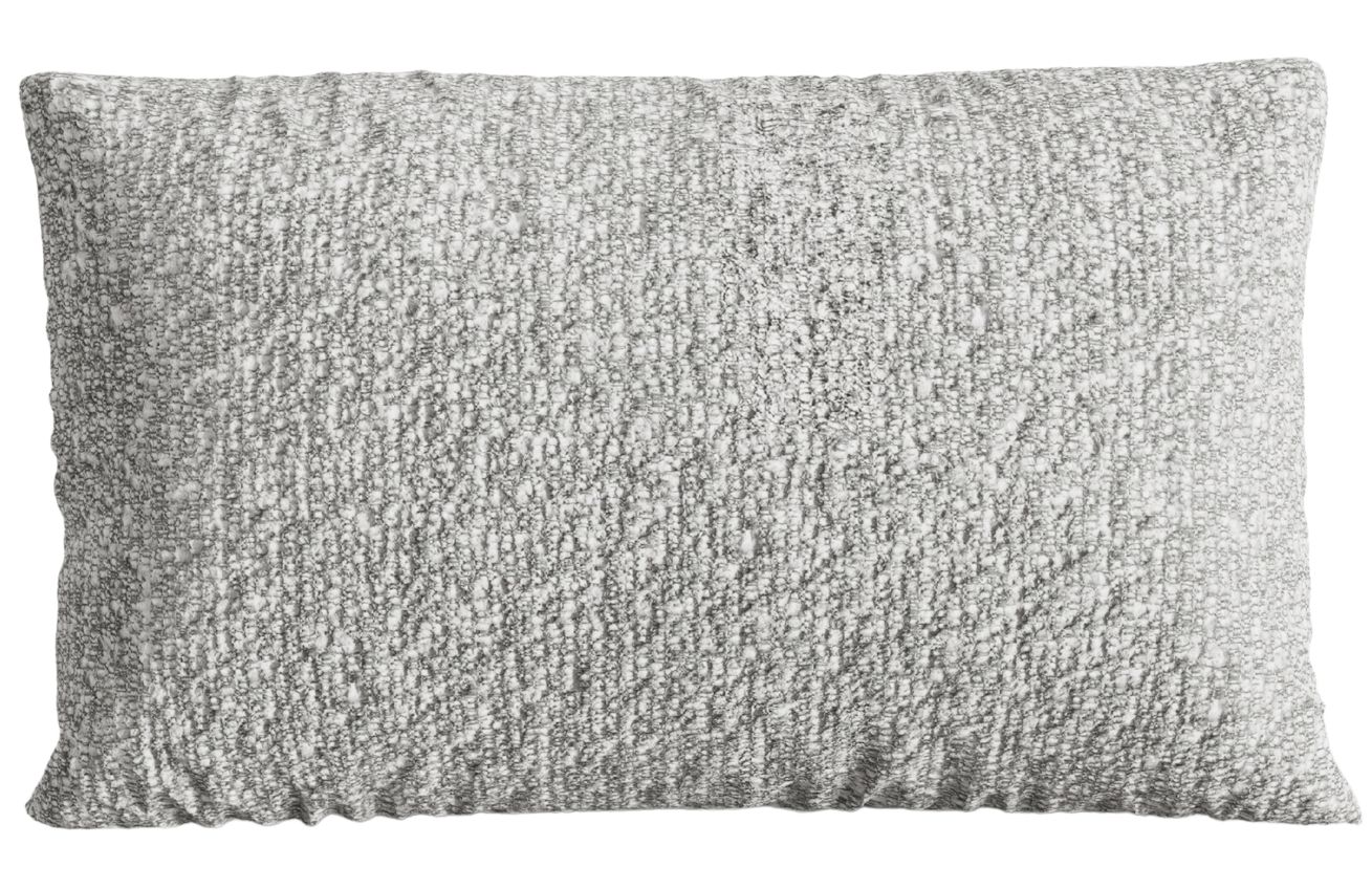Micadoni Šedý bouclé polštář Nuria 60 x 40 cm
