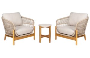 Nordic Living Zahradní set křesel a stolku Terracina