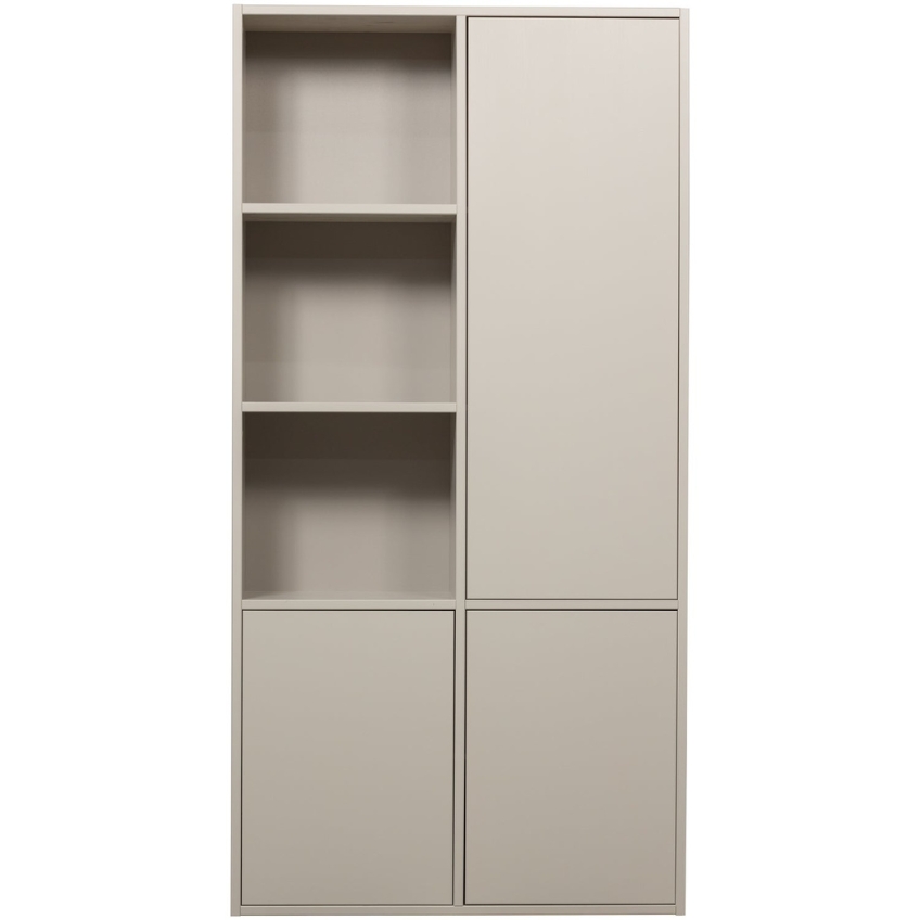 WOOOD Světle šedá dřevěná modulární skříň Meggy 215 x 108 cm