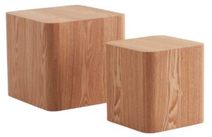 Jotex Set dvou přírodních odkládacích stolků CUBO 30x30/40x40 cm