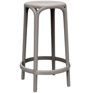 VONDOM Béžovošedá plastová barová židle BROOKLYN 66 cm
