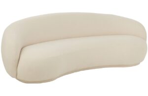 J-line Bílá čalouněná pohovka Polar 234 cm