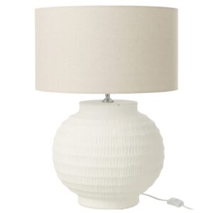 J-line Bílá keramická stolní lampa Terracotta 62 cm