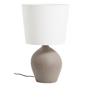 Kave Home Šedo-bílá stolní lampa Viona 50 cm