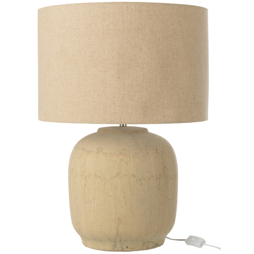 J-line Béžová keramická stolní lampa Mia 64 cm