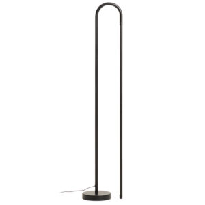 Kave Home Černá kovová stojací LED lampa Bow 120 cm