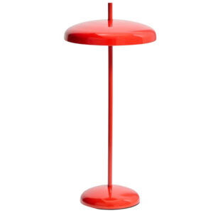 Kave Home Červená kovová nabíjecí LED lampa Porte