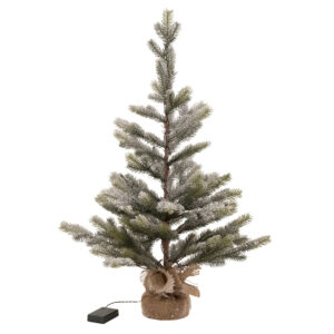 J-line Umělý vánoční strom Snowy 81 cm s LED osvětlením