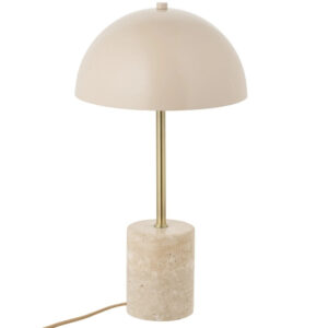 Nordic Living Béžová mramorová stolní lampa Sheffield 45 cm