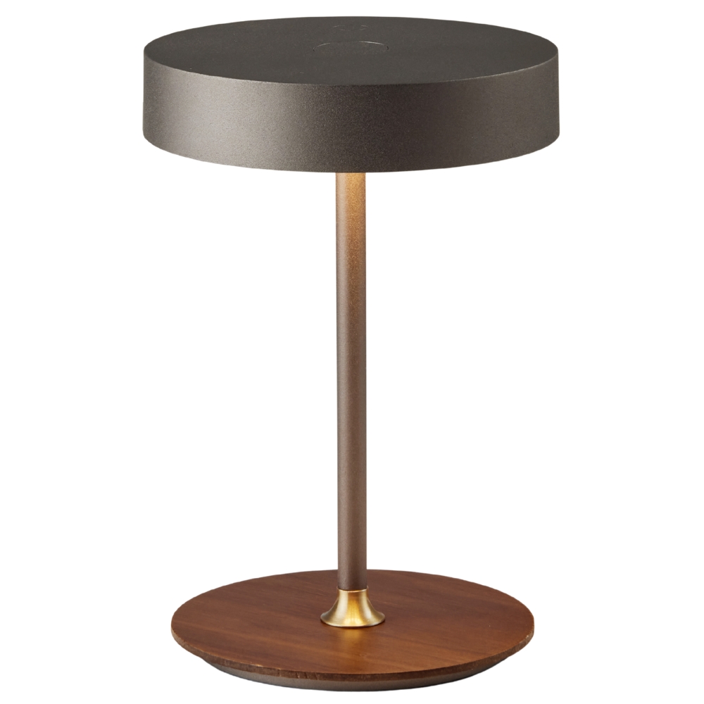 Halo Design Šedá kovová nabíjecí stolní LED lampa On the Move 19 cm