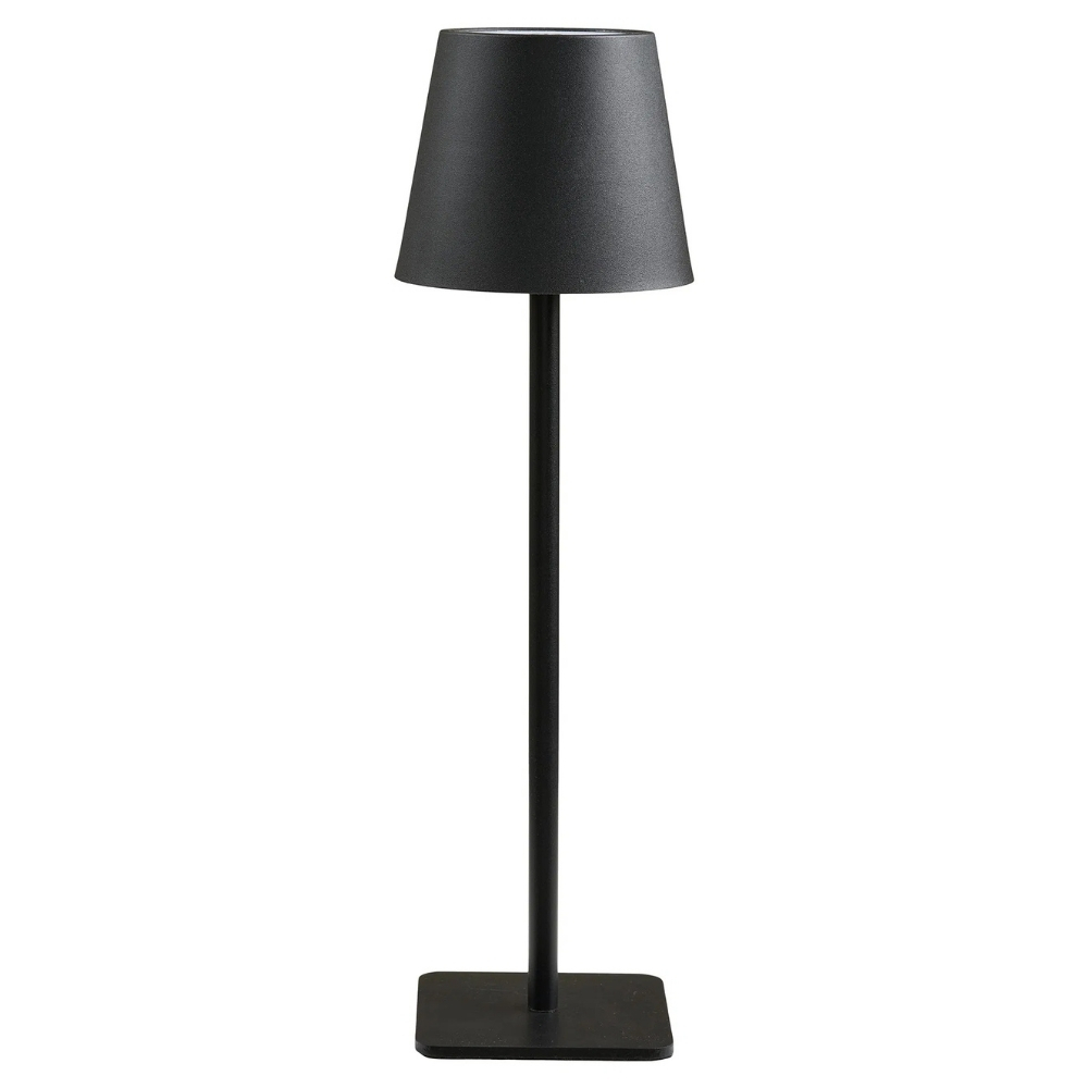 Nordic Living Černá kovová stolní LED lampa Bradford 37 cm