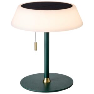 Halo Design Tmavě zelená kovová nabíjecí stolní LED lampa Solar 19 cm