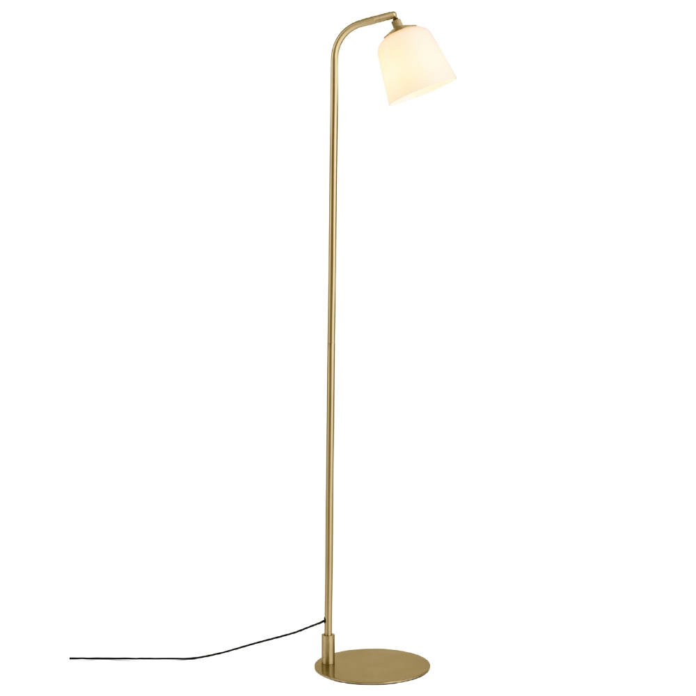 Halo Design Bílá skleněná stojací lampa Room 49 135 cm