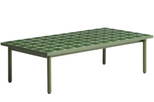 Kave Home Zelený zahradní stolek Maurina 122 x 61cm