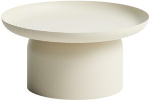 Kave Home Krémový kovový zahradní stolek Arcola Ø 70 cm