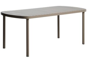 Kave Home Béžový kovový zahradní jídelní stůl Joncols 180 x 90 cm