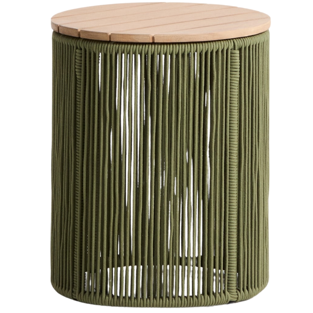 Kave Home Zelený zahradní stolek Dandara 40 cm