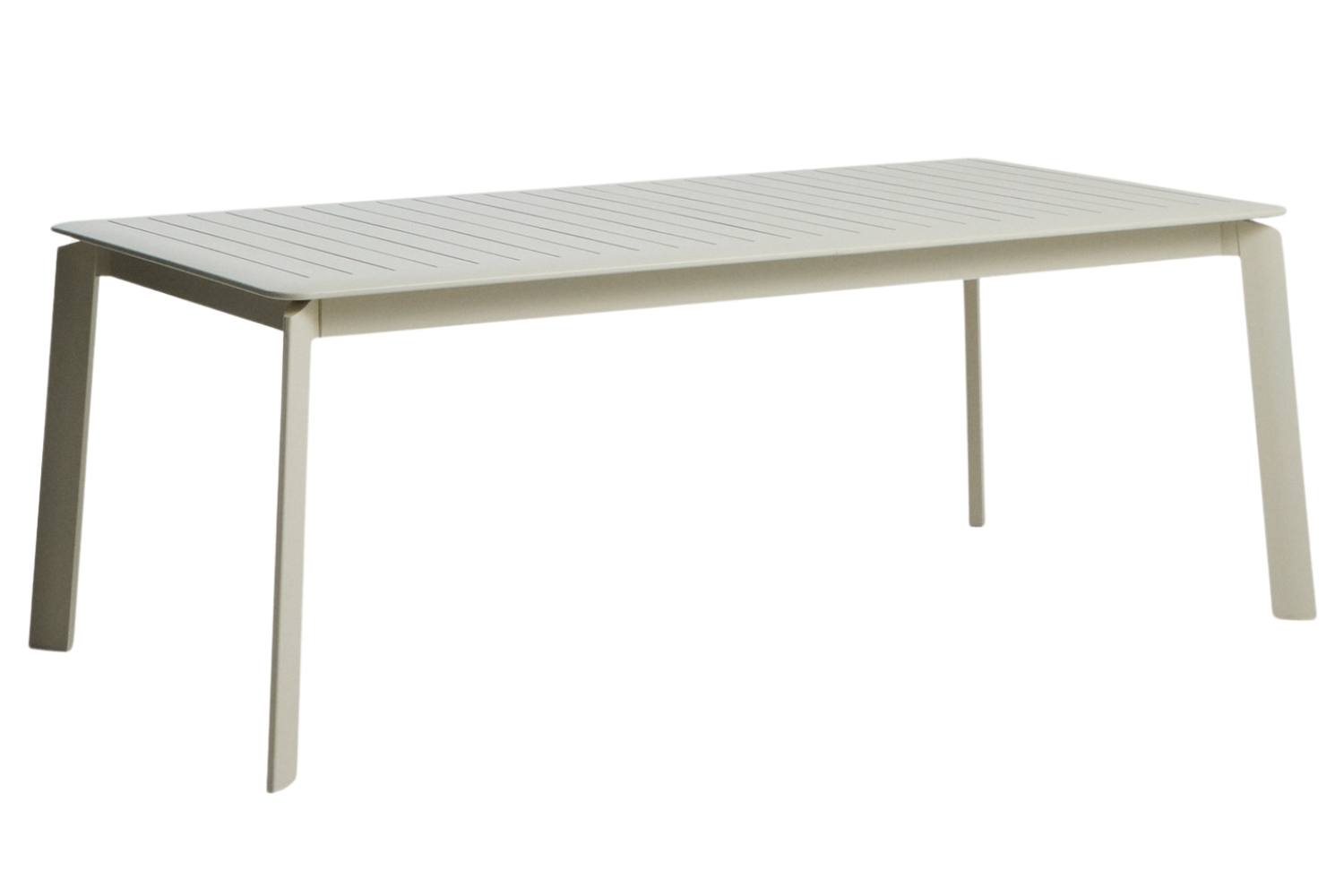 Kave Home Krémový hliníkový rozkládací zahradní stůl Brela 205/287 x 100 cm