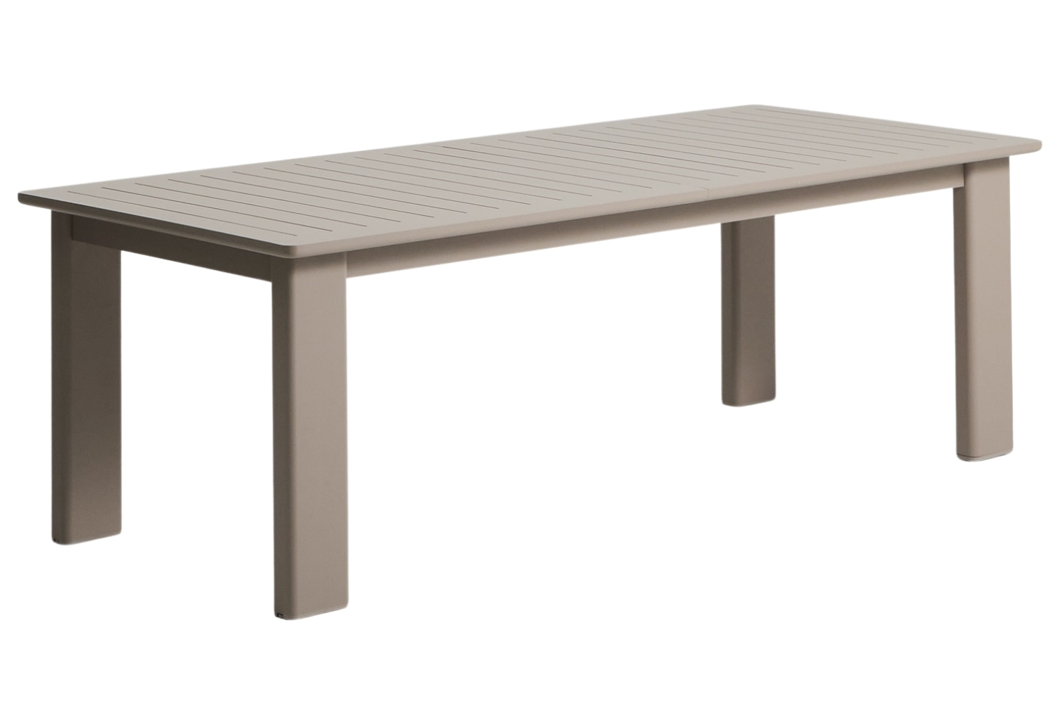 Kave Home Béžovošedý rozkládací zahradní stůl Livorno 233/350 x 100 cm