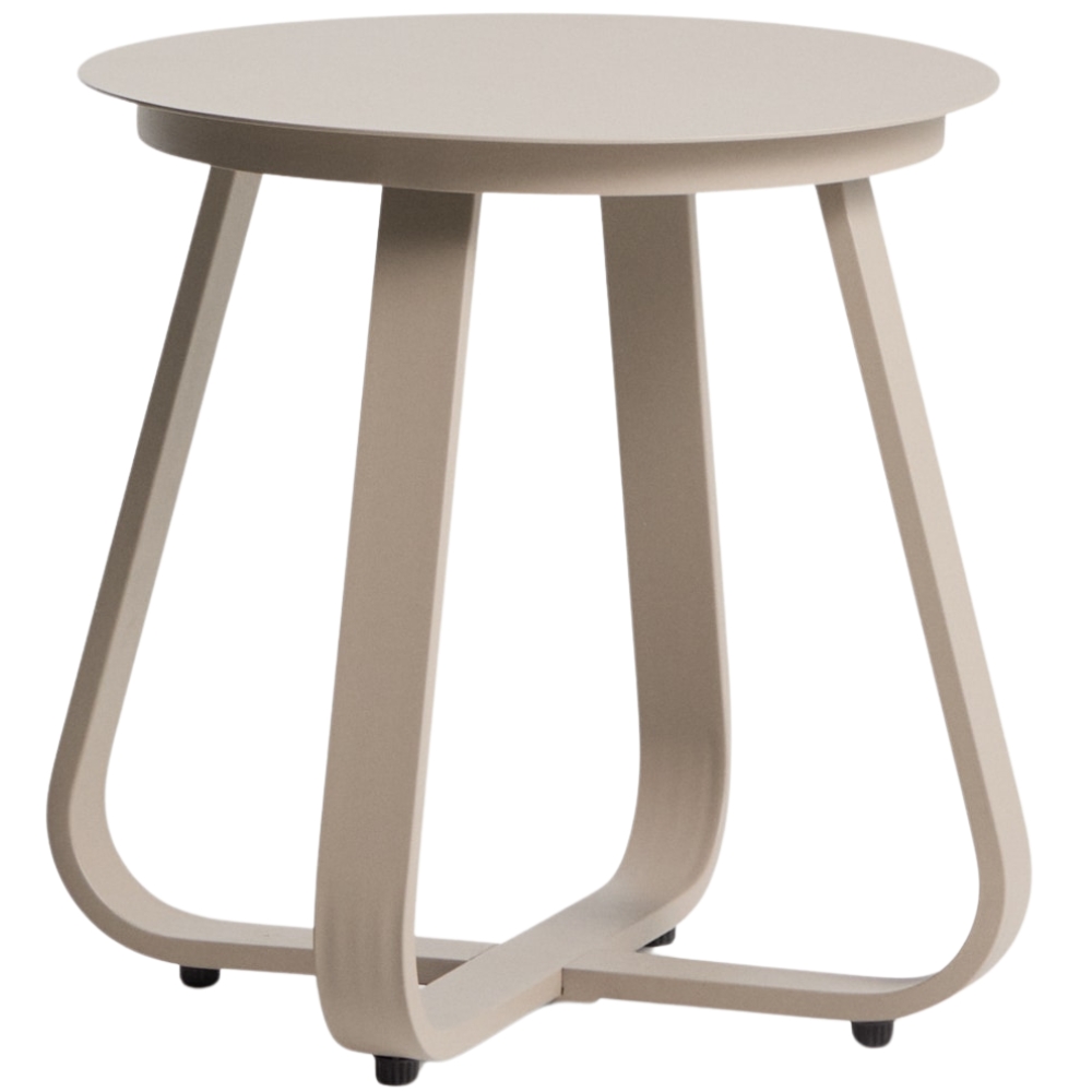 Kave Home Béžový zahradní stolek Tamaris Ø 48 cm