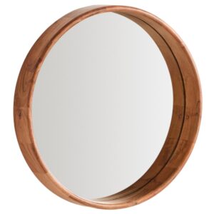 Kave Home Dřevěné závěsné zrcadlo Berale Ø 50 cm