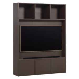 WOOOD Hnědá dřevěná TV stěna Meggy 215 x 160 cm