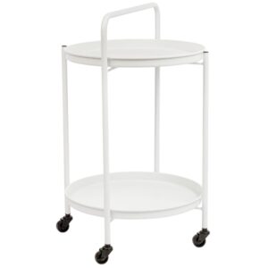 Bizzotto Bílý zahradní servírovací stolek Austin 45 cm