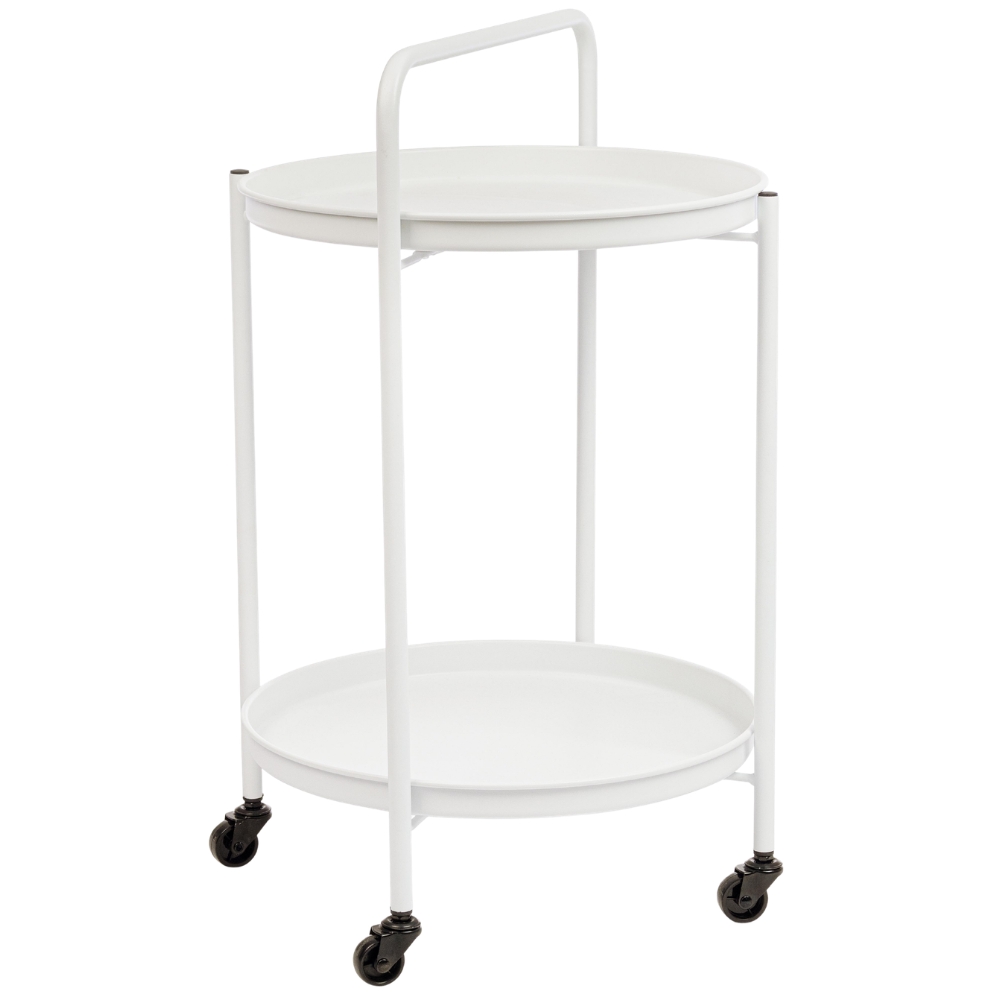 Bizzotto Bílý zahradní servírovací stolek Austin 45 cm