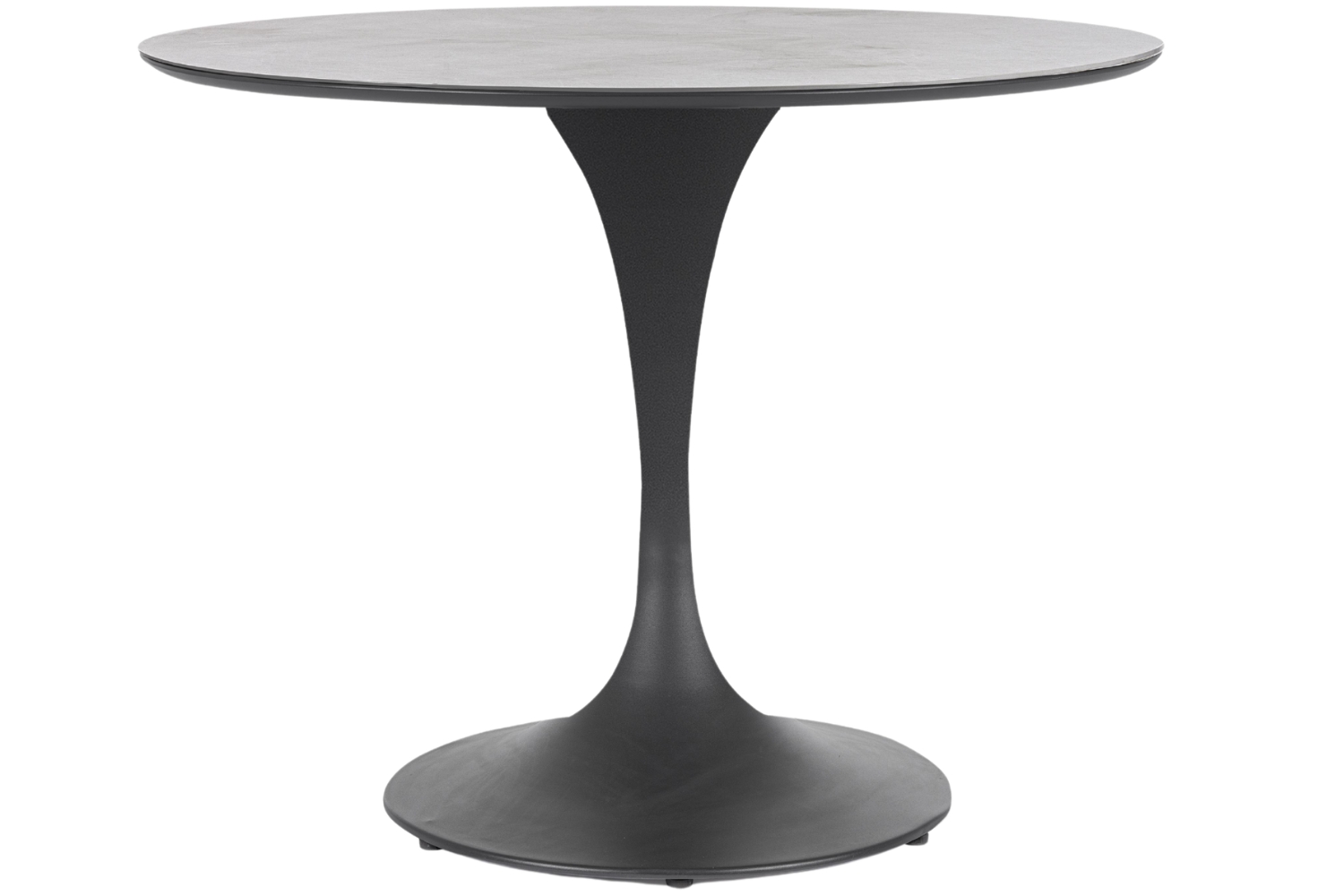 Bizzotto Šedý zahradní stůl Arnold Ø 90 cm s keramickou deskou