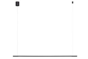Nova Luce Černé kovové závěsné LED světlo Brillia 120 cm