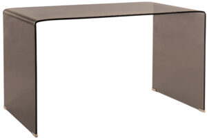 Bizzotto Hnědý skleněný pracovní stůl Iride 126 x 70 cm